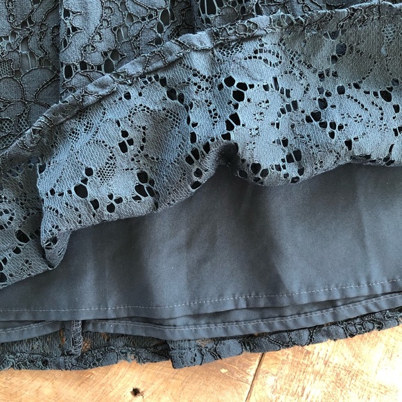 Sz OO Loft Black Lace Skirt NEW - Picture 4 of 10